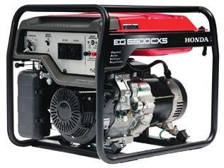 2kW Dimensions 681L x 530W x 571Hmm Dry Weight 71kg Engine GX270 EG5500CX Generator Maximum AC output 5500VA Muffler 99dB(A) (Reduced noise) Fuel tank 24 Litre Continuous Operating Hours 8.