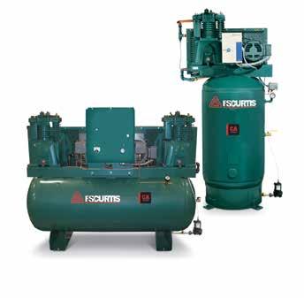 RECIPROCATING AIR COMPRESSORS 5 15HP DUPLEX Duplex compressors are ideal when there are varying demand levels during operation.