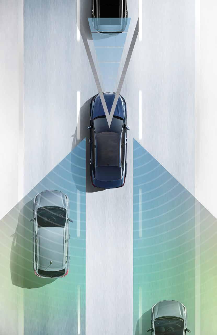 KIA.CA DRIVING ASSISTANCE Helping you REMAIN CENTRED amid the chaos of life ADVANCED SMART CRUISE CONTROL* 1 maintains a safe distance from vehicles in front by automatically adjusting acceleration