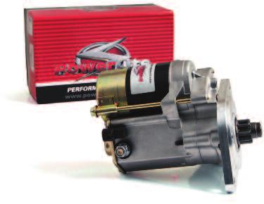 The result is a high performance geared motor which positively engages the pinion into the flywheel electrically and produces a huge increase in cranking power to start the engine under all