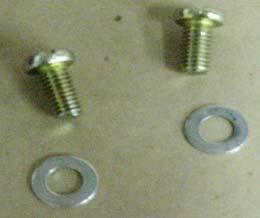 Each cord retaining clip includes a black lock washer and nut.