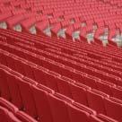 this is a world first in stadium seating cushioning systems suitable for indoor