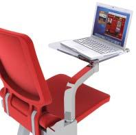 The Media-Link armrest boasts the tightest fold away tablet table and the largest desktop