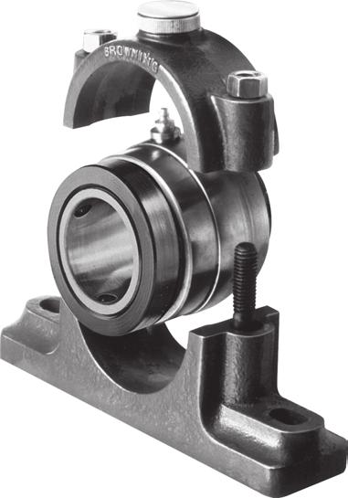 LOCKING 950 ECCENTRIC LOCK- Browning 950 Series roller bearings have an eccentric locking collar that mates with the inner race for improved shaft hold.