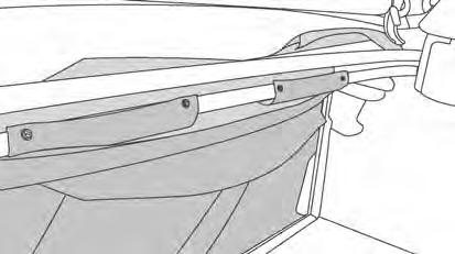 Secure Header to Windshield Close the header latches to secure the front of the top to the windshield.