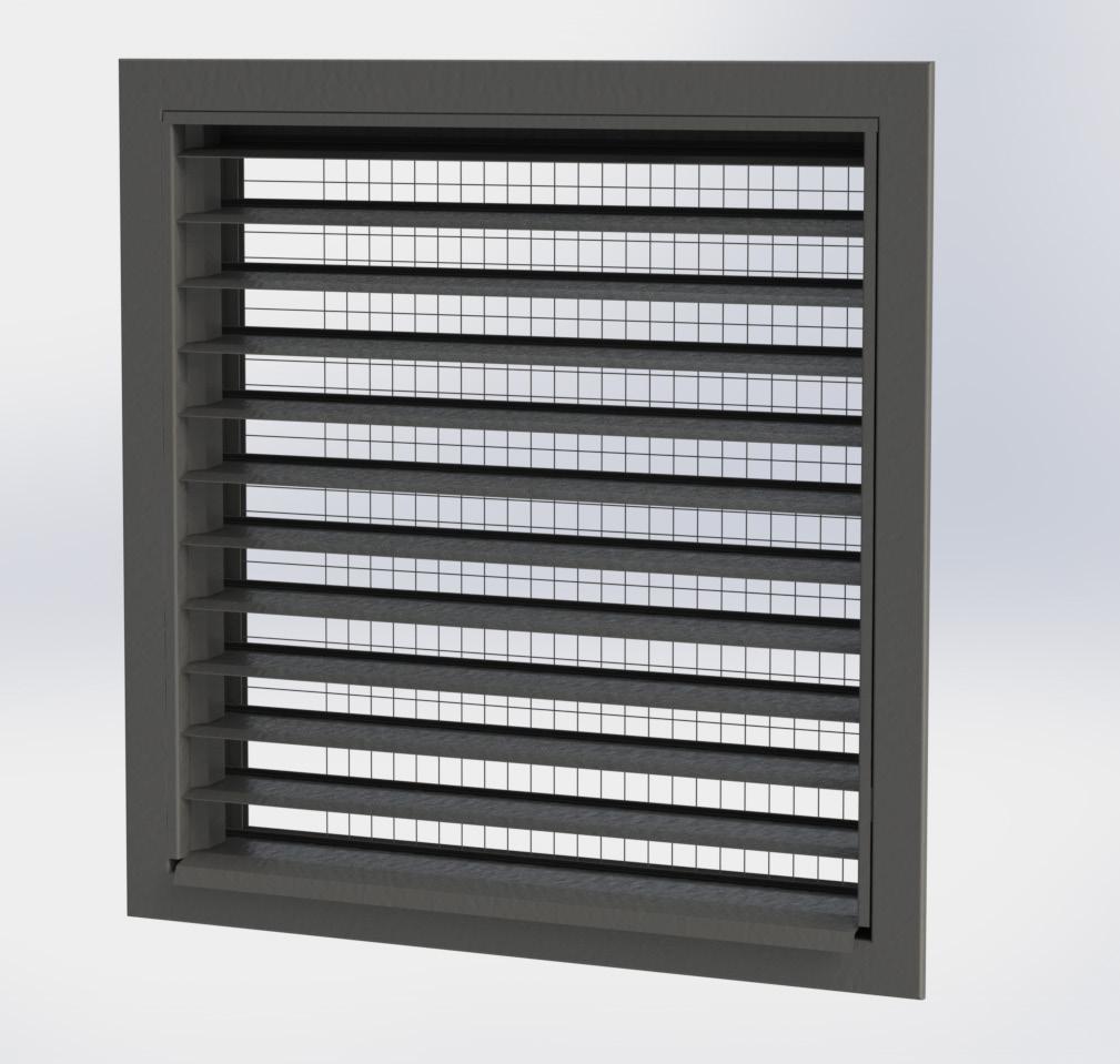 RVS External louvre RVS is designed for protection of external ventilation openings. The grille has a low pressure drop.