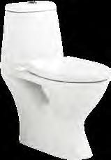 sensible sophistication ONE-PIECE TOILET Product Code: MIRGA241WH (white) Vitreous china 15-3/4 high, washdown bowl with seat and cover 12 rough-in Ultra-low