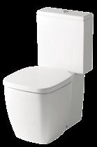 (white) Vitreous china Wall hung, washdown bowl with easy-close seat and cover Uses concealed tank, available in
