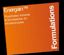 ENERGAIN TECHNOLOGY IMPROVES BATTERY CYCLE LIFE AT HIGH VOLTAGE AND HIGH TEMPERATURE 30 mah pouch cells tests at 25 C with engineered LMNO/Graphite at 4.