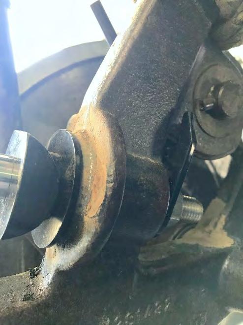 On 60 & 90-series, only remove the first nut from OEM spring s rod (second nut pre-loads the spring; no need to mess with it). Knock out roll-pin (roll-pin punch provided).