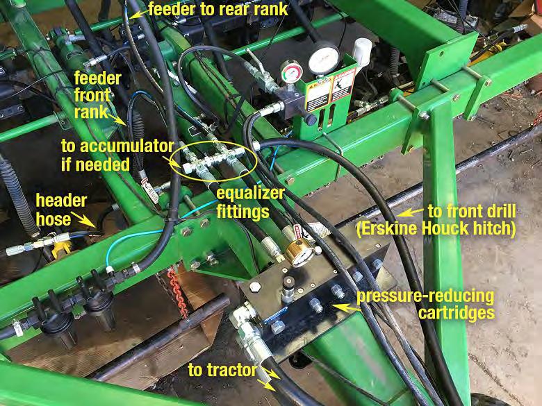 For a pair of box drills pulled together on a hitch, you should have a large manifold (see Photo F): 1) Locate the Photo F bracket to hold the manifold onto the frame, and attach it to the underside