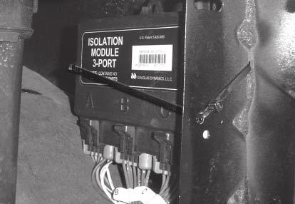 INSTALLATION OF 3-PORT ISOLATION MODULE PN 29760-1 Due to the high temperature found in the engine compartments of some 2008 and later Ford Super Duty trucks, mounting the module behind the