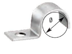 All components in Chrome IV free galva- Fastening brackets type 1 for 1 pipe - DIN 72571 Tape thickness mm mm items F.101.370.1936 4 1 100 F.101.371.