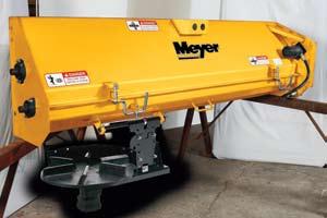 This spreader is equipped with separate hydraulic motors for the auger and the spinner for independent control.