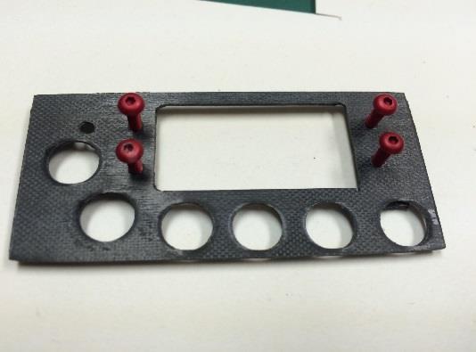 The factory provides servo mounting plates to be glued to the inside of the