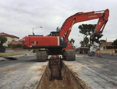AQ-4XL excavating a trench as a part of major