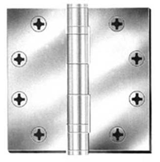 SERIES 500 HINGES FEATURES * 4 ½ x 4 ½ size * Standard weight hinges * Non-removable pin for higher security * Five knuckle with button tip