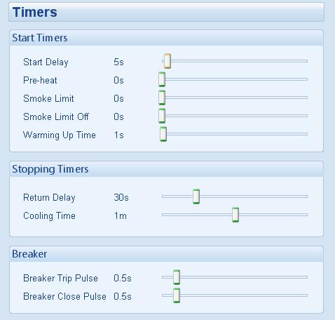 4.6 TIMERS Many timers are associated with alarms. Where this occurs, the timer for the alarm is located on the same page as the alarm setting.