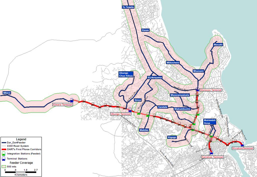 TRUNK & FEEDER ROUTES NETWORK