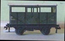 77 Hornby Dublo non-super-detail Wagons D1 2-axle Cattle Wagon, grey 'GW', with 4
