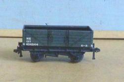 2.79 Hornby Dublo non-super-detail Wagons D1 (3-rail) Low-sided Wagon 10T, BR grey, with 2 Cable Drums