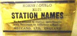 2.108 32171 Pack of Station Names. Newark, Westbury, etc.