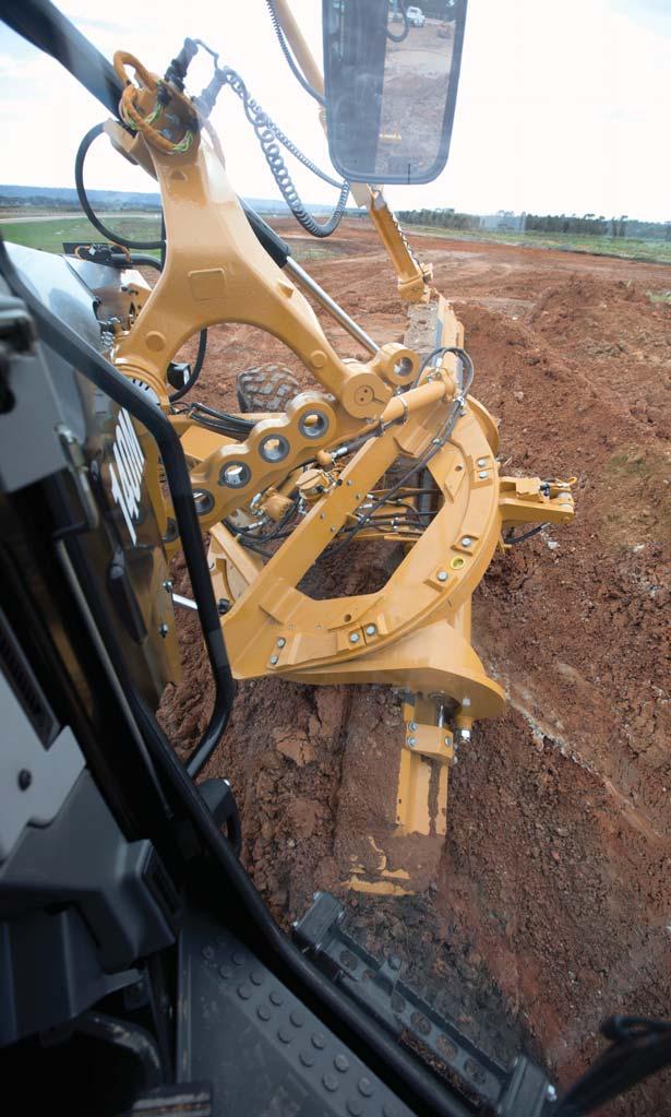 Structures and Drawbar-Circle-Moldboard Service ease and precise blade control Caterpillar designs motor grader frame and drawbar components to give you performance and durability.