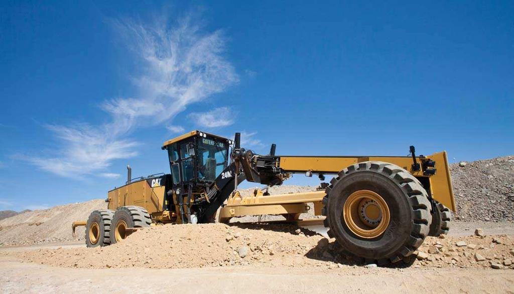 Sustainability Thinking generations ahead Fuel Efficiency ACERT engine technology helps improve fuel eficiency. The 24M motor grader is 5 8 percent more fuel eficient* than the 24H.
