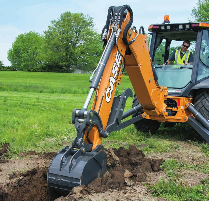 DIG, LIFT, LOAD AND ROAD BETTER PROCONTROL MEANS PRECISION When swinging the backhoe from side to side, our exclusive ProControl swing dampening system*