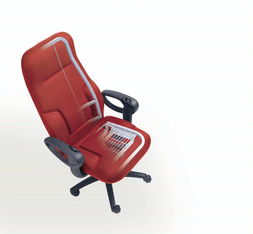 Global Innovation High density, contoured molded foam seat and back cushions conform to natural body curves Adjustable clearance between armrests Concealed, six-position back height adjustment