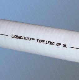 LIQUID-TUFF LIQUID-TUFF UL Liquidtight Flexible Steel Conduit, Type LFMC Flexible, sleek, and now with improved temperature ratings, Liquid-Tuff Type LFMC (GP) is suitable for use in a variety of