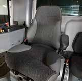 Premier heated and cooled seat The optional Premier vented high-back seat with leather bolsters on the seat bottom and back provides support and comfort to minimize fatigue and maximize operator