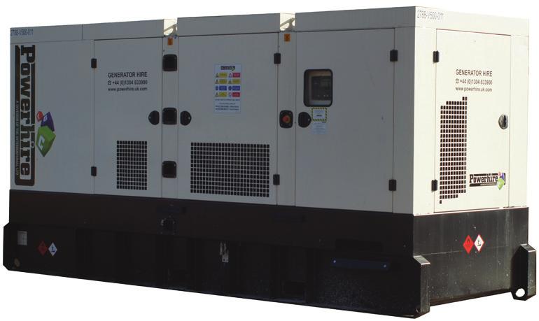 Generators GENERATORS 500kVA to 1000KVA 500kVA - (EU Stage 3A emissions compliant) Make Broadcrown Generator Output 722 Amps @ 400v Power (Prime) 400kw @0.