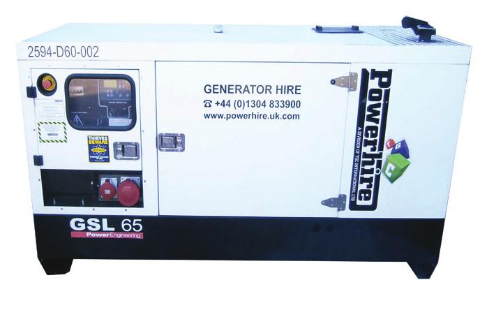 Generators GENERATORS 20kVA to 40kVA 60kVA Make Generator Output Power (Prime) Fuel Tank Capacity Fuel Consumption Sound Level - db(a) (LxHxW) (full) Remote Start