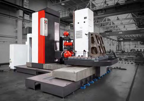 TOS FUT horizontal machining centre + + modern optimized composite solution of machine bed and column + + rapid feed up to 30 m/min + + thermal stabilization of
