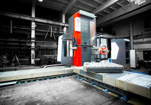 TOS FU horizontal machining centre + + essential machine parts castings + + multifunctional version of machine with VTL function + + thermal stabilization of headstock and