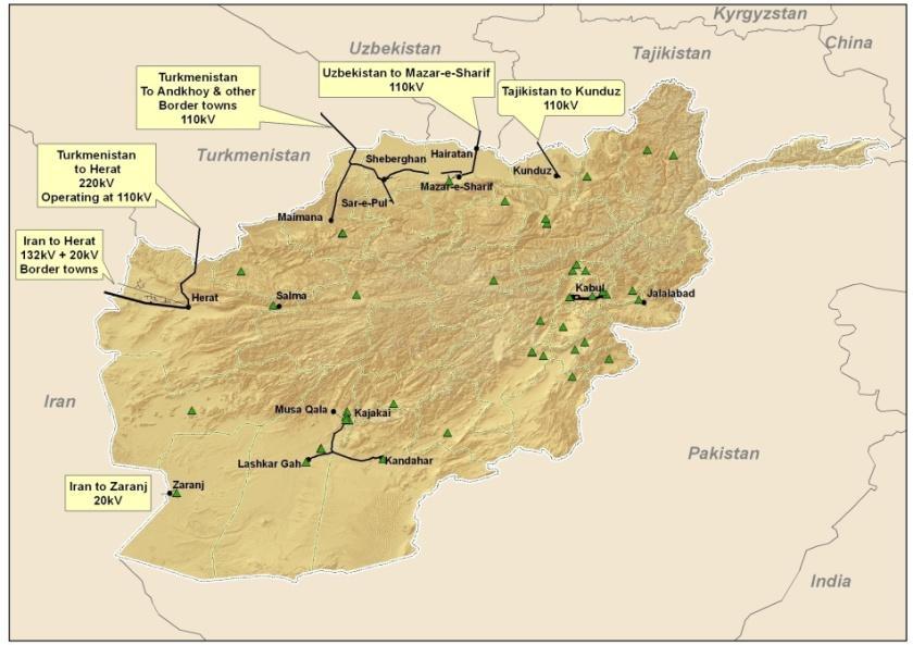 Status of Afghanistan Electricity Transmission From Uzbekistan 300 MW from 220 KV line for Kabul City and other provinces.