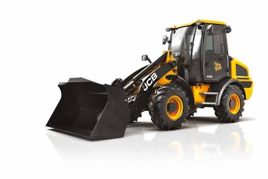 COMPACT WHEEL LOADERS FOR WORK IN CONFINED SPACES, JCB 407 AND 409 WHEEL LOADERS ARE COMPACT, MANEUVERABLE AND VERSATILE.