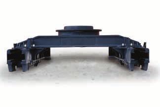 Thicker carbody plates and increased box-section height provide increased weight and load capacities. Robot-welded Track Roller Frames.