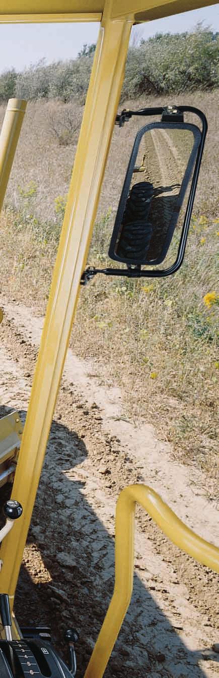 Excellent visibility helps improve operator confidence and productivity in all grader applications. The wellpositioned blade linkage provides an unobstructed view of the moldboard and front tires.
