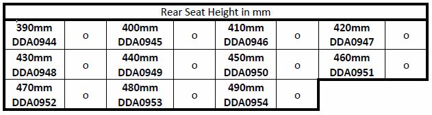 configurations could be delivered with an upmounted footplate. Please refer to compatibility table at the end of this order form for configurations where the footplate will be standard mounted.