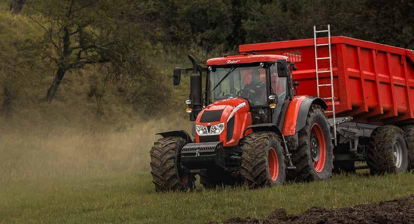 GEARBOXES FORTERRA CL The classic, four-speed, fully synchronized gearbox in Forterra tractors, supplemented with two speed ranges and a three-stage multiplier (24/18).