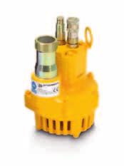PUMPS Submersible Pumps JCB offer two types of clear water submersible pump to suit two different hydraulic flow power packs. They are self priming with high power-to-weight ratio.