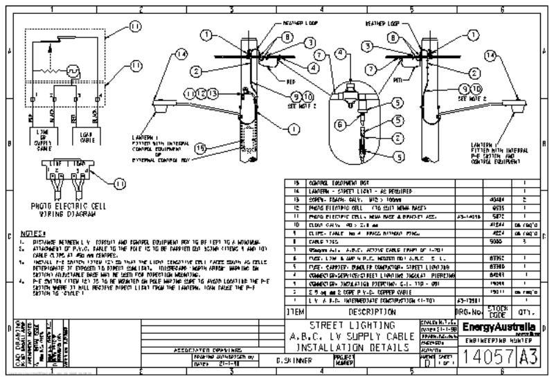 G.2 Overhead mains fed arrangements For the latest version of this drawing go to the NS119 Reference Drawing