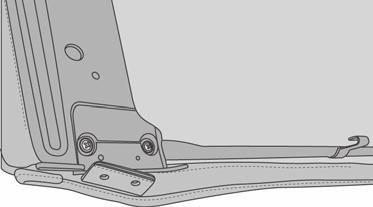 Secure the Top Steel Header to the Side Bow with two (2) #8 X 1/2" Pan Head Washer Screws and tighten the outboard
