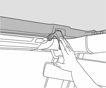 Secure Top Fabric to Rear Bow Once the top is in place, locate the four (4) fl aps