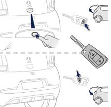 As soon as you close the tailgate, it locks again. F Press the open padlock to unlock the vehicle and boot.