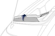 Access Operating fault Aero-acoustic deflector Protection of the electric motors used for opening and closing the roof Following repeated opening and closing of the roof, the electric motors may