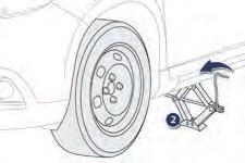 F Pre-tighten the security bolt using the wheelbrace 1 fitted with the security socket 4 (if your