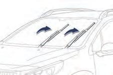 Practical information Changing a wiper blade Before removing a front wiper blade F Within one minute after switching off the ignition, operate the wiper stalk to position the wiper blades vertically